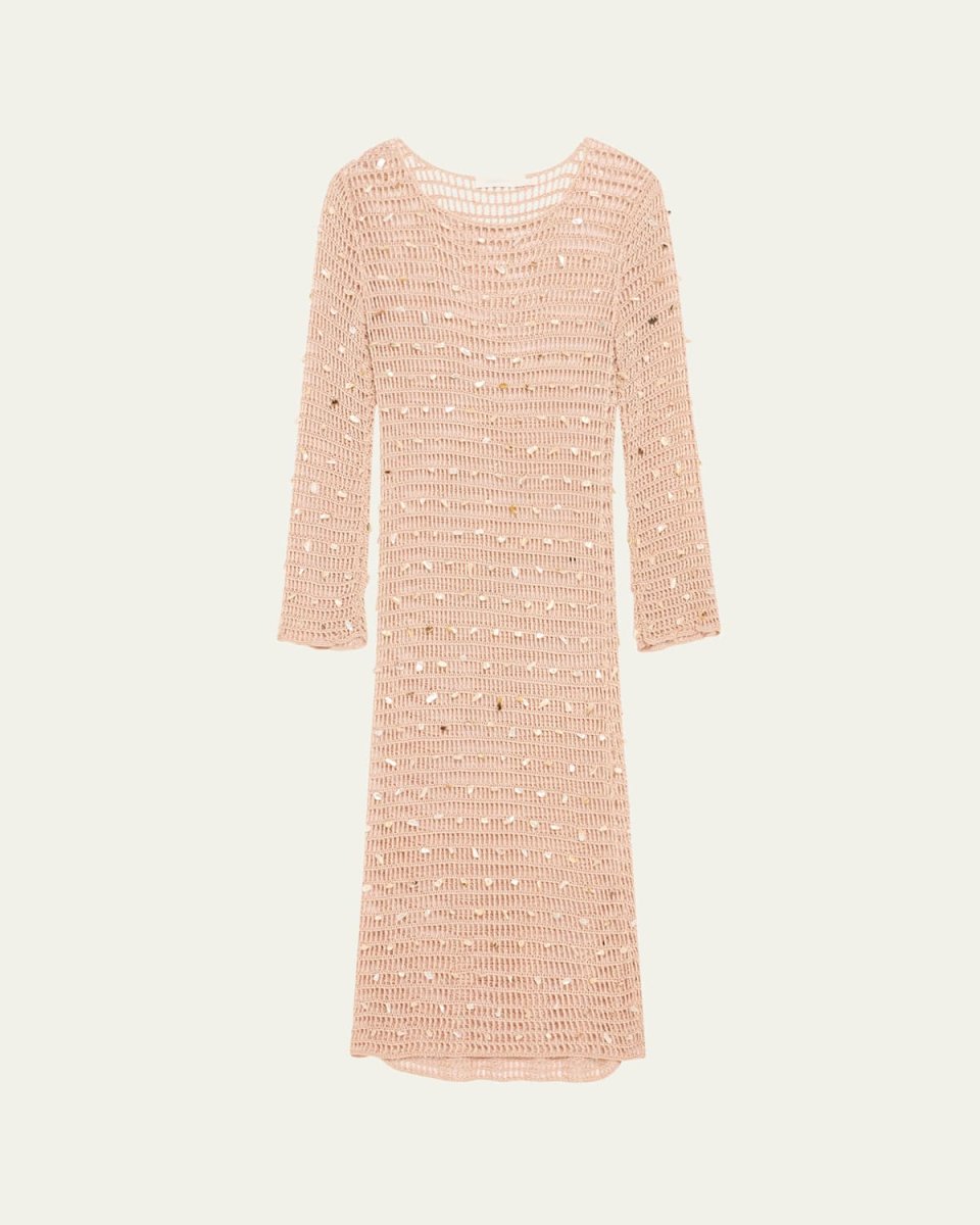Wylie Shell Crochet Midi Dress